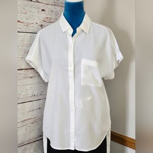 NWT Cloth & Stone White Button Down Shirt Medium